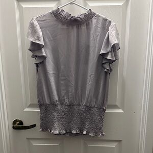 Elegant lilac Ruffled Women's Top